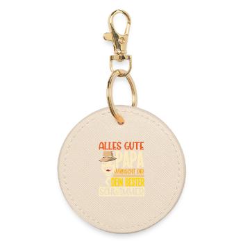 All the best dad wishes you your best swimmer - Round Keyring - oyster - Front
