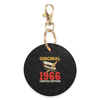 1966 60e Anniversaire 60 ans Original Vintage - Porte-clés rond - noir - Devant