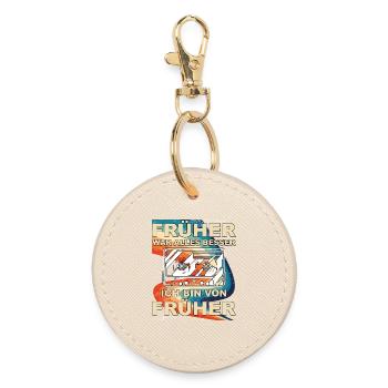 Everything was better in the past - I'm from before - Round Keyring - oyster - Front