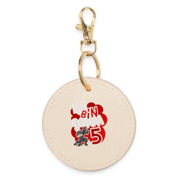 5e anniversaire de Ninja - Porte-clés rond - huître - Devant