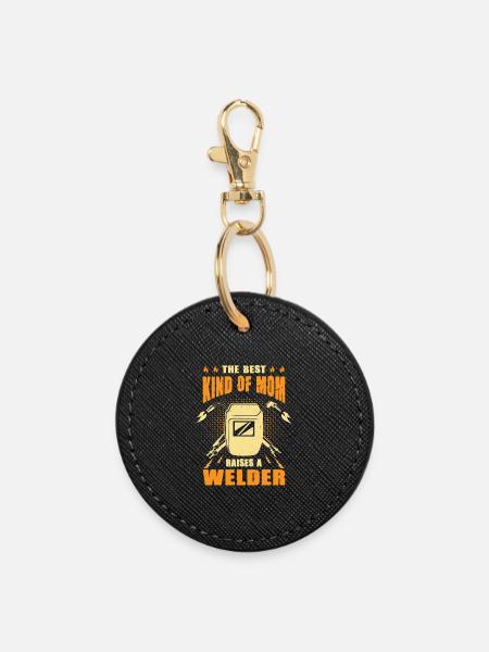 Welder Saying Gifts for Metalworkers - Round Keyring - black