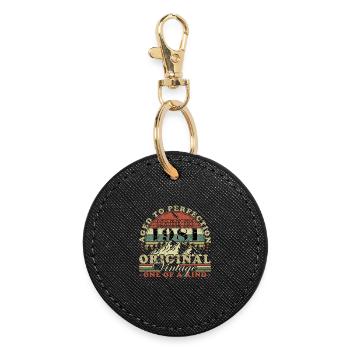 Made in 1981 - Limited Edition - Year of birth - Round Keyring - black - Front