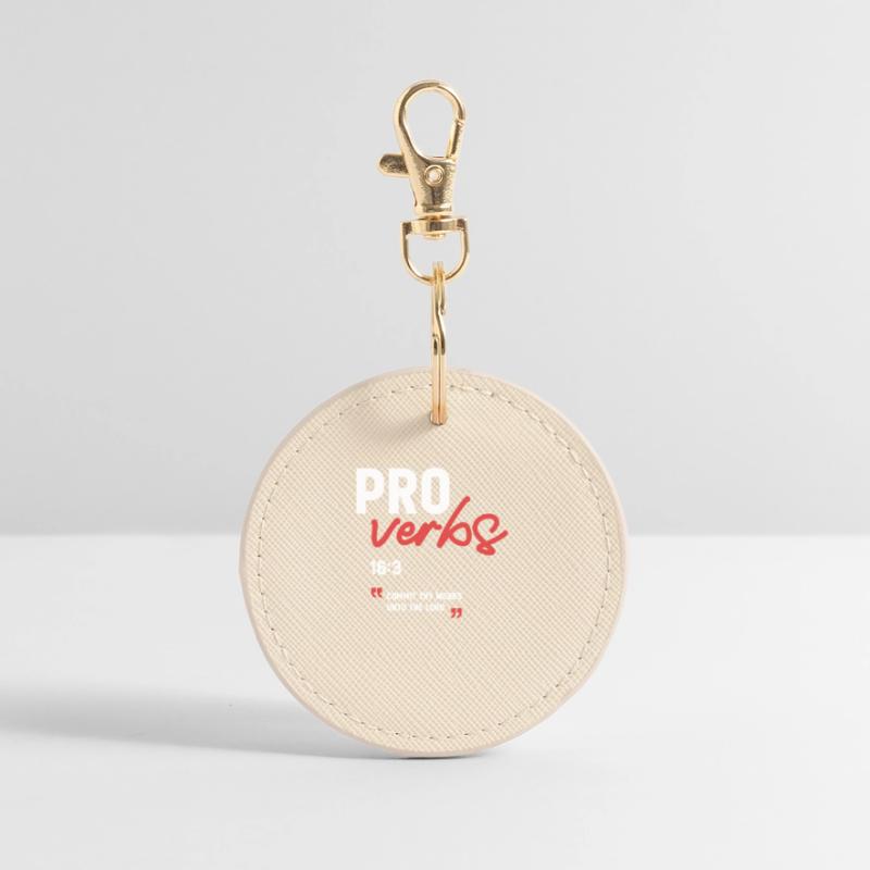 Commit Thy Works unto the Lord Proverbs 16:3 Bible Round Keyring