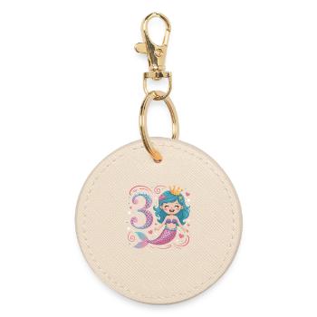 3e anniversaire de la sirène 3 ans - Porte-clés rond - huître - Devant