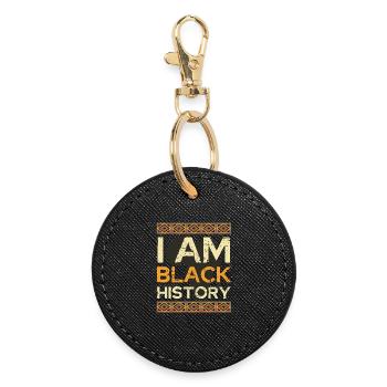 I am Black History - Round Keyring - black - Front