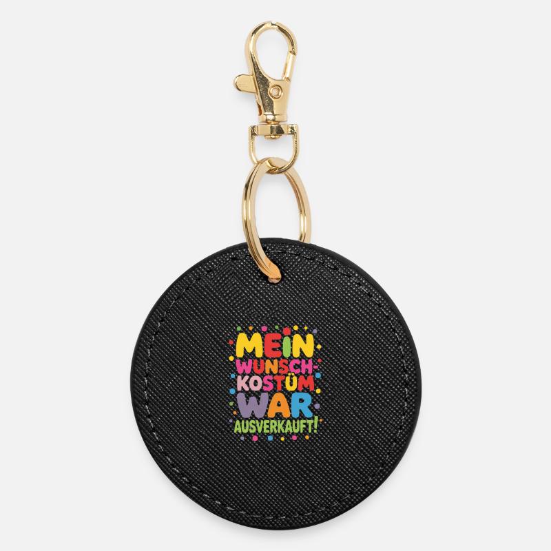 Costume de carnaval - Porte-clés rond - noir