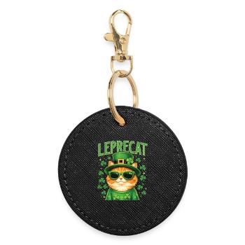 Leprecat St Patrick’s Irish Lucky Cat - Porte-clés rond - noir - Devant