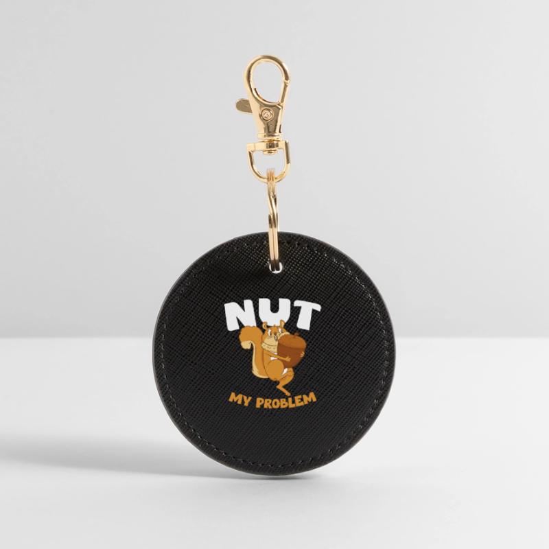 NUT MY PROBLEM Eichhörnchen Runder Schlüsselanhänger