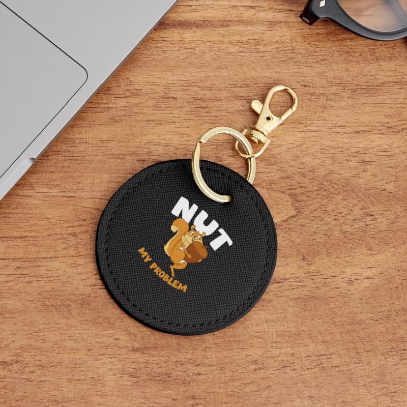 NUT MY PROBLEM Eichhörnchen Runder Schlüsselanhänger