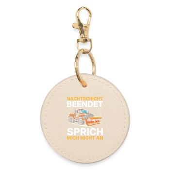 Winter service NIGHT SHIFT FINISHED Fun - Round Keyring - oyster - Front