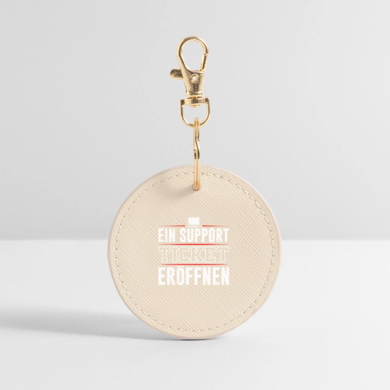 Coder EIN SUPPORT TICKET ERÖFFNEN LUSTIG Runder Schlüsselanhänger