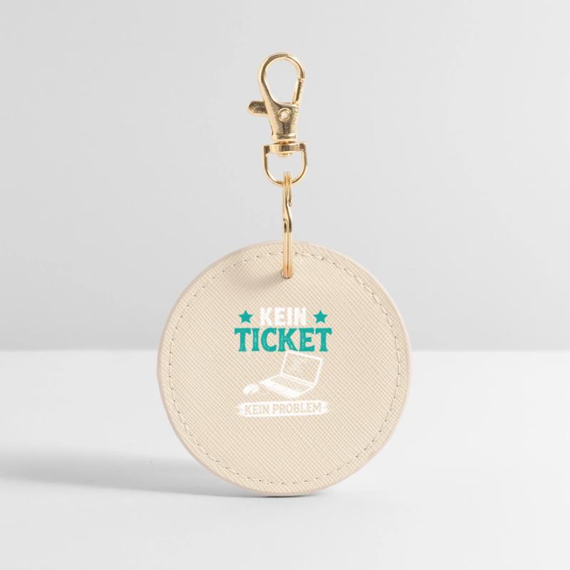 Nerd Computer NO TICKET NO PROBLEM FUNNY Round Keyring