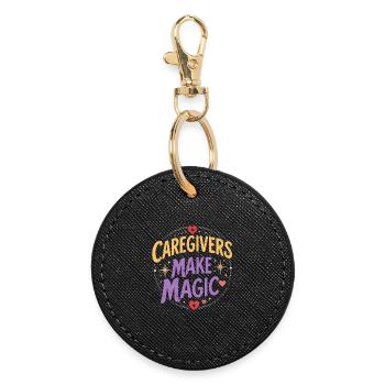Pflegerin Pfleger Altenpflege Caregivers Magic - Round Keyring - black - Front