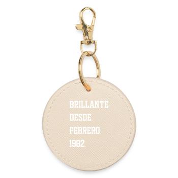 Date de naissance : février 1982 - Porte-clés rond - huître - Devant