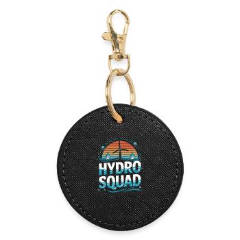 Hydro Squad Énergie Renouvelable Hydroélectricité - Porte-clés rond - noir - Devant