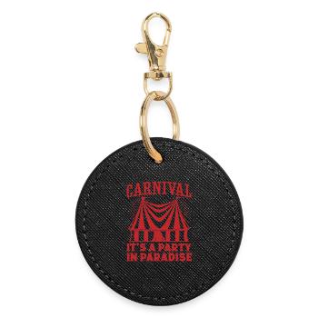 Carnival Party In Paradise Circus Performer Gifts - Round Keyring - black - Front