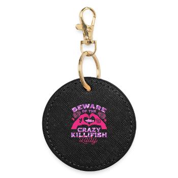 Toothcarp Killfish Toothed carp - Round Keyring - black - Front