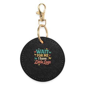 Idée de cadeau amusant pour un mème d’humour de proverbe mignon - Porte-clés rond - noir - Devant