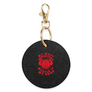 Fitness Motivation Bodybuilder Important Muscle - Round Keyring - black - Front