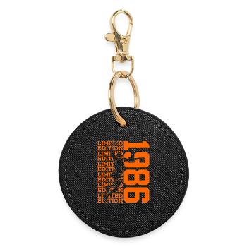 40E ANNIVERSAIRE DU BASKETBALL EN ÉDITION LIMITÉE 1986 - Porte-clés rond - noir - Devant