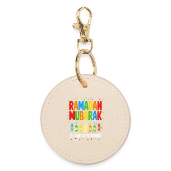 Ramadan Mubarak Lantern Happy Ramadan Mubarak Boys - Round Keyring - oyster - Front
