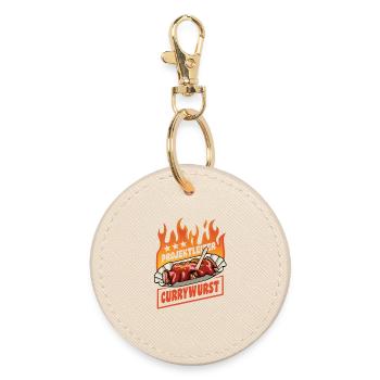 Chef de projet Currywurst | Restauration rapide | Flammes - Porte-clés rond - huître - Devant