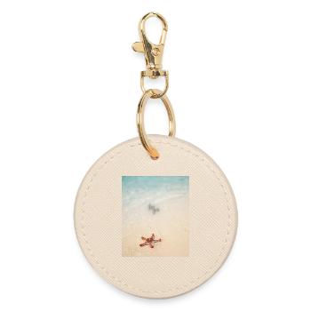 L’amour sur la plage et les étoiles de mer - Porte-clés rond - huître - Devant