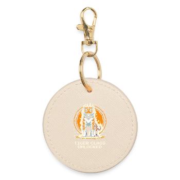 Tiger Class Unlocked | Tigerpower - Round Keyring - oyster - Front