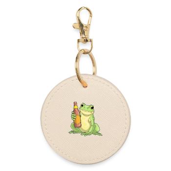 Grenouille Bouteille de Bière - Porte-clés rond - huître - Devant