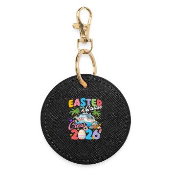 Easter Cruise Crew 2026 Family Trip Fun - Round Keyring - black - Front