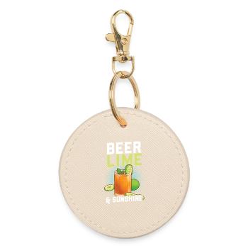 Bier Limette Sunshine - Runder Schlüsselanhänger - Auster - Vorne