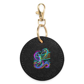 Volleyball - Round Keyring - black - Front