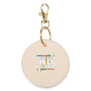 Pediatric Dentist Certified Smile Dental Health - Round Keyring - oyster - Front