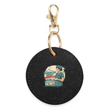 NICU Nurse - Round Keyring - black - Front