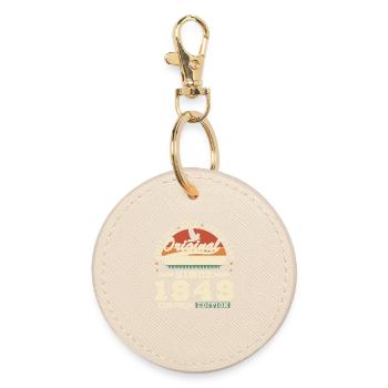 1949 Vintage Retro Geburtstagsgeschenk - Runder Schlüsselanhänger - Auster - Vorne
