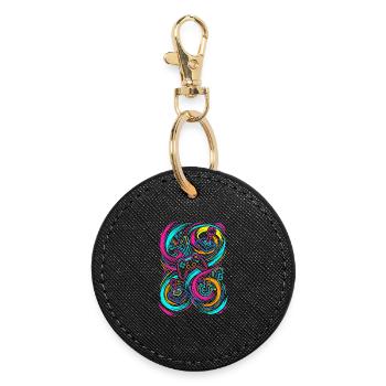 Gaming Controllers - Round Keyring - black - Front