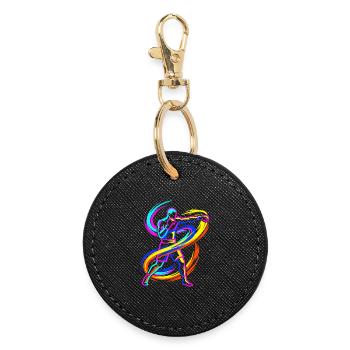 boxing - Round Keyring - black - Front