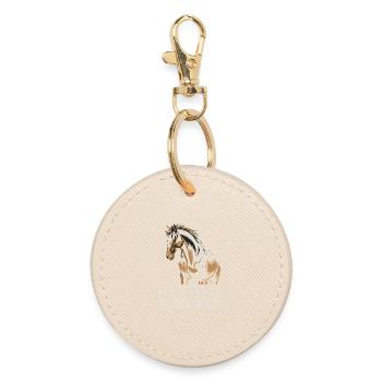 More Horse Less Man Saying for Riders - Round Keyring - oyster - Front