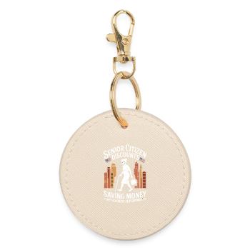 L’humour dans la vieillesse, économiser de l’argent à la retraite - Porte-clés rond - huître - Devant