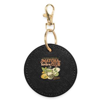 Official Matcha Lovers Club Whisk It Up Drink It - Round Keyring - black - Front