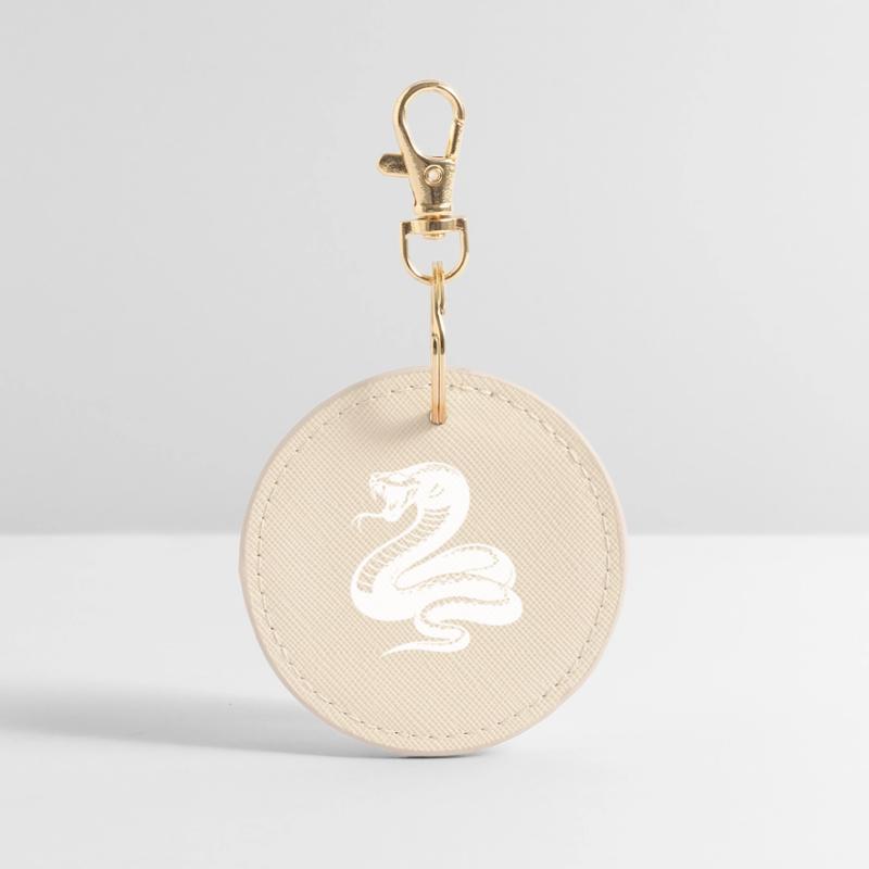 Silhouette du python serpent Porte-clés rond