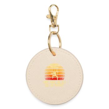 Puppet on Strings Sunset - Round Keyring - oyster - Front