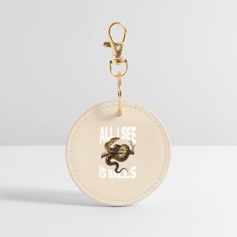 Königspython Schlangen Liebhaber Terrarium Python Runder Schlüsselanhänger