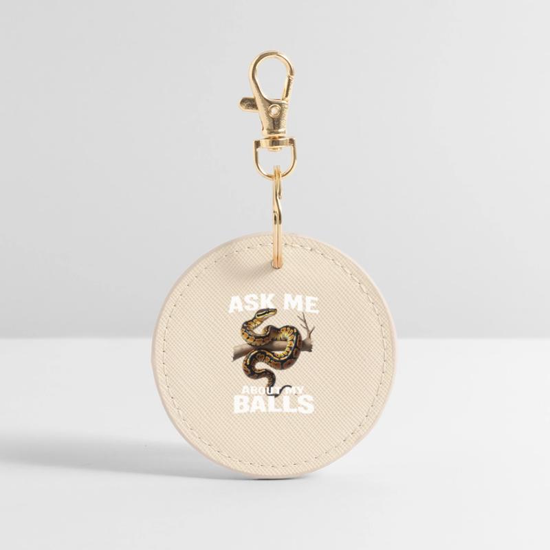 Königspython Schlangen Liebhaber Terrarium Python Runder Schlüsselanhänger