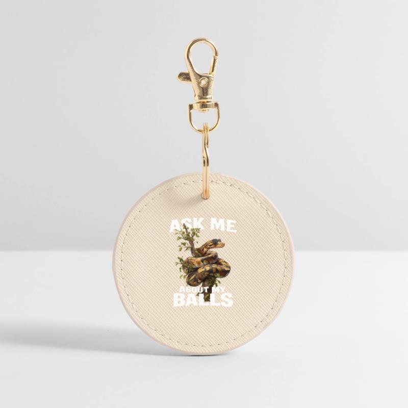 Königspython Schlangen Liebhaber Terrarium Python Runder Schlüsselanhänger