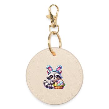 Raton laveur de Pâques - Porte-clés rond - huître - Devant