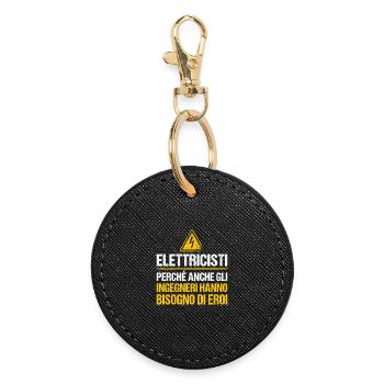 Gift Master Electricity Engineers - Runder Schlüsselanhänger - Schwarz - Vorne