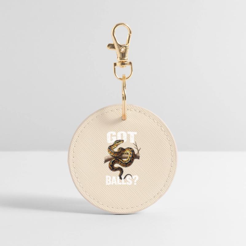 Königspython Schlangen Liebhaber Terrarium Python Runder Schlüsselanhänger