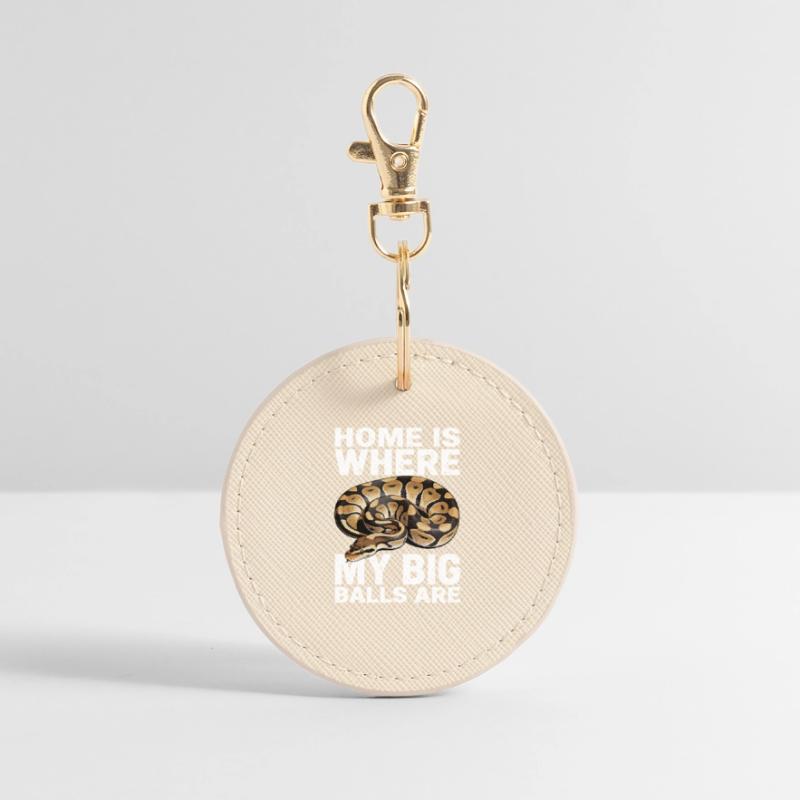 Königspython Schlangen Liebhaber Terrarium Python Runder Schlüsselanhänger