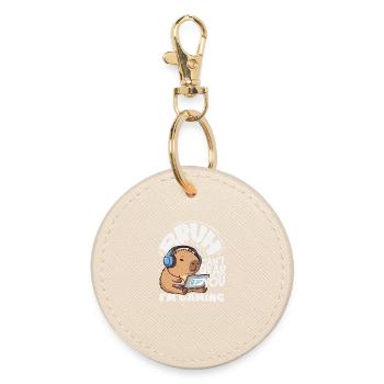 Frérot, je ne t’entends pas jouer au capybara mignon - Porte-clés rond - huître - Devant